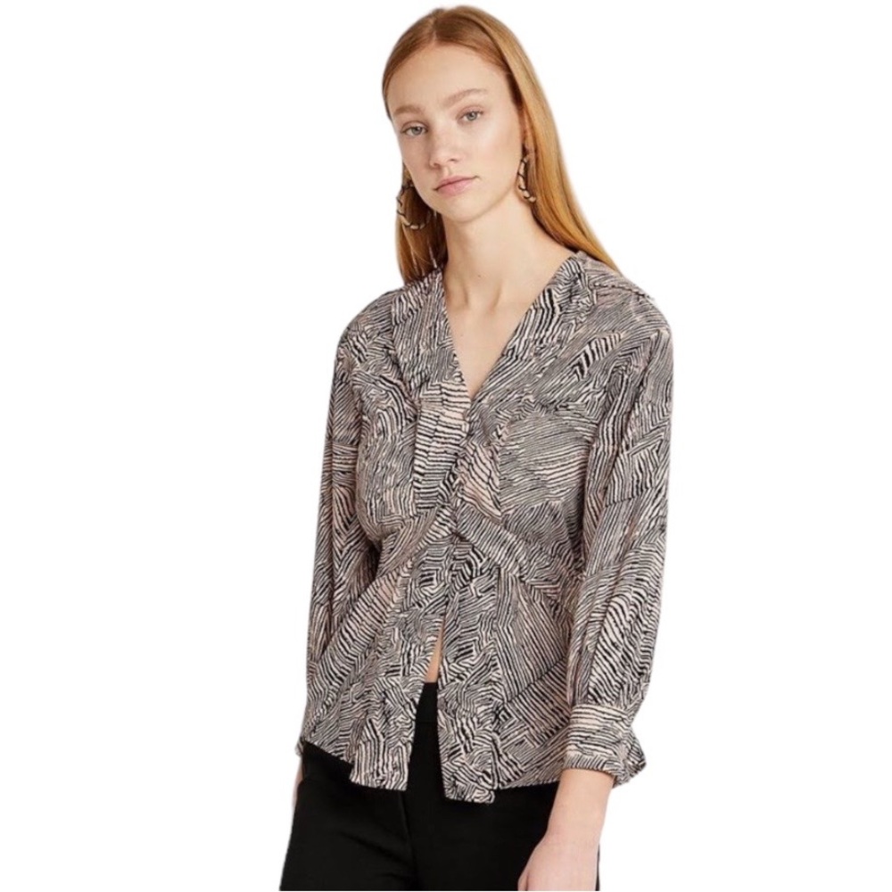 Topshop Zebra Print Blouse